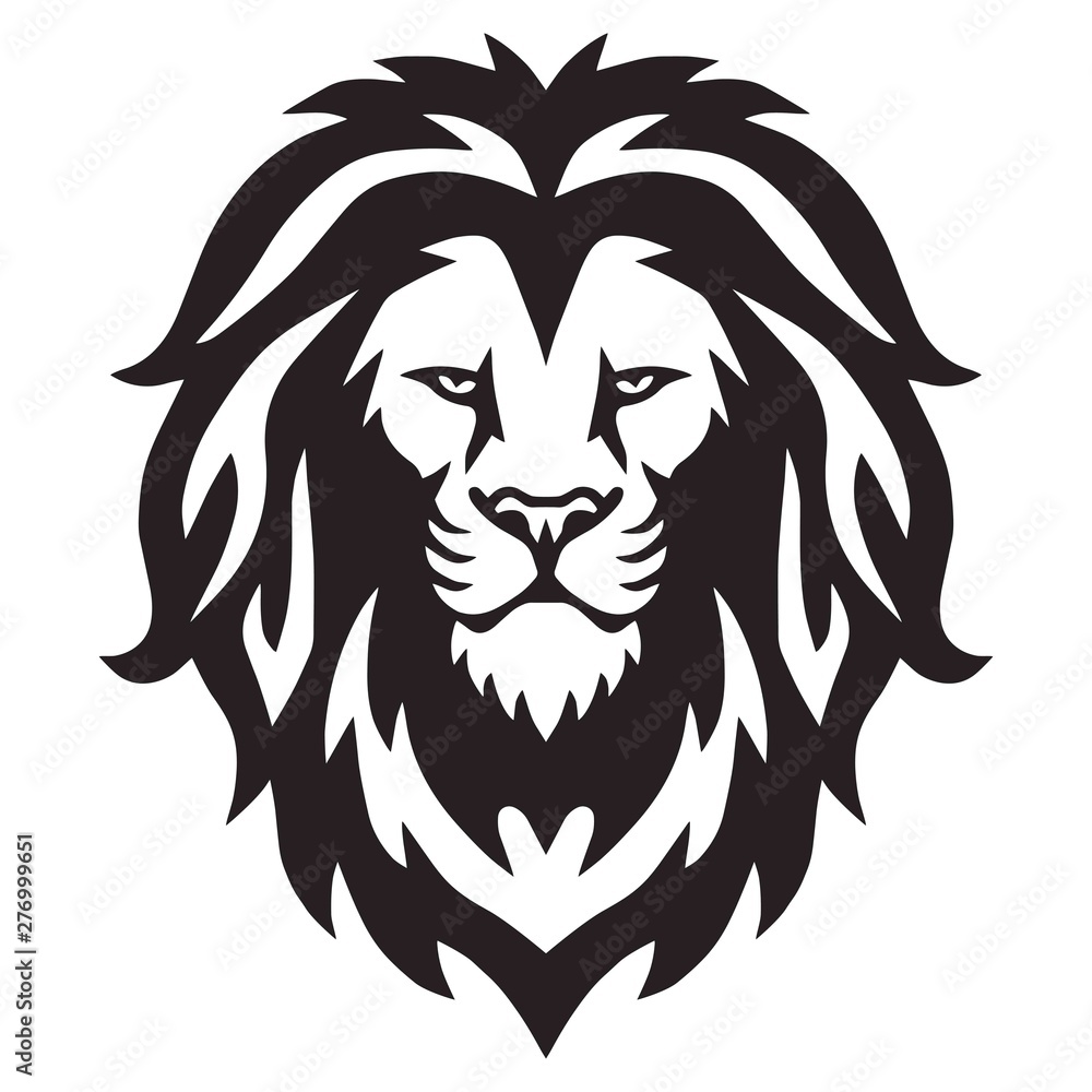 Lion Head Logo Vector Template Illustration Design Mascot
