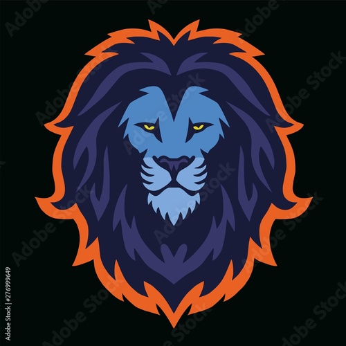 Lion Head Esport Logo Vector Mascot Design