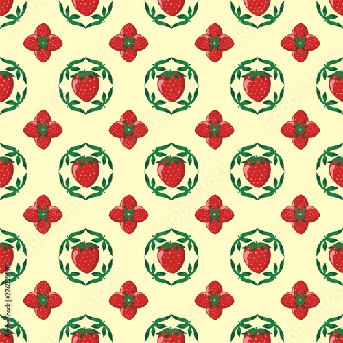 Strawberry seamless pattern vectors 5