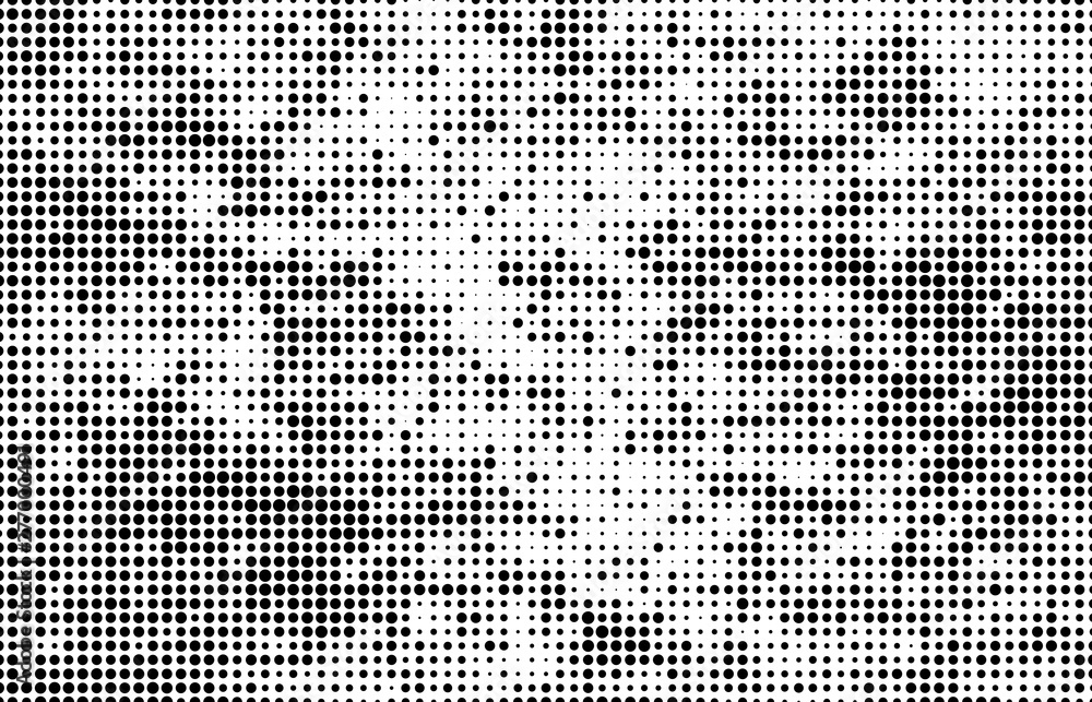 Monochrome halftone background. Abstract texture of black dots on white back. Monochrome halftone background. Abstract texture of black dots on white back.