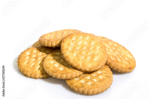 Delicious biscuits isolated in a white background