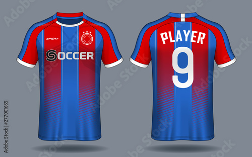 Soccer jersey template.sport t-shirt design.	