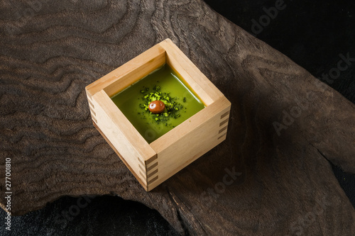 抹茶プリン　homemade green tea pudding from Japan © norikko