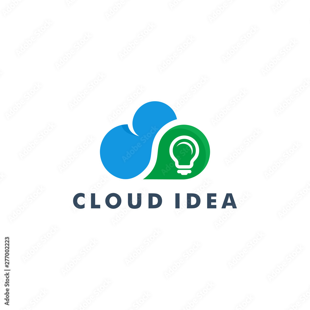cloud idea vector logo technology design template new app image concept element - Vector cloud idea vector logo technology design template new app image concept element - Vector