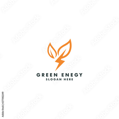 eco energy logo template, nature icon symbol - vector