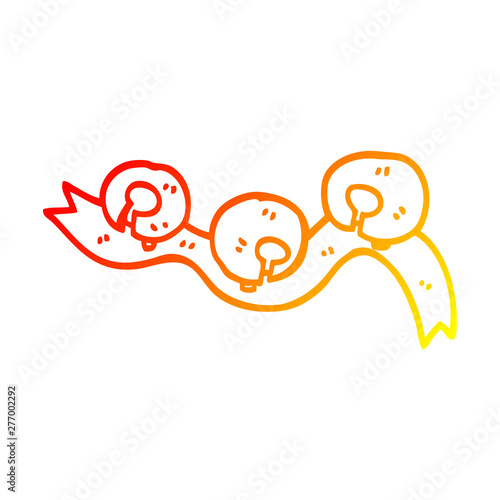 warm gradient line drawing cartoon jingle bells