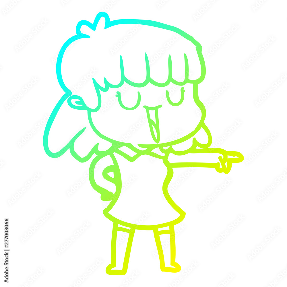 cold gradient line drawing cartoon woman cold gradient line drawing cartoon woman