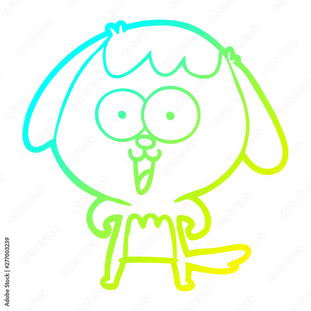 cold gradient line drawing cute cartoon dog cold gradient line drawing cute cartoon dog