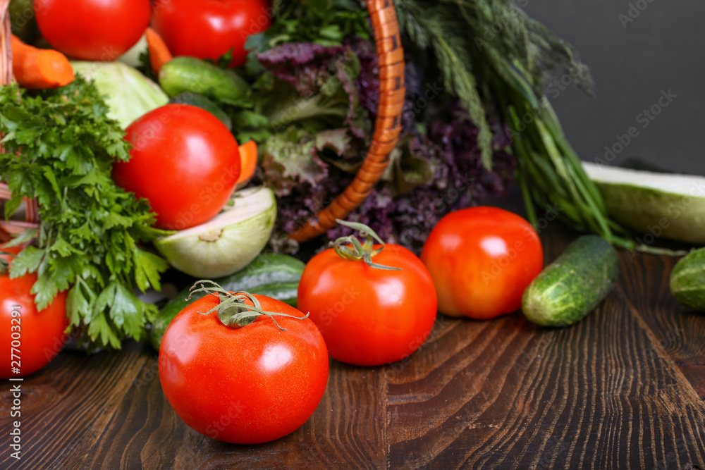 Composition with assorted raw organic vegetables wooden table Composition with assorted raw organic vegetables wooden table