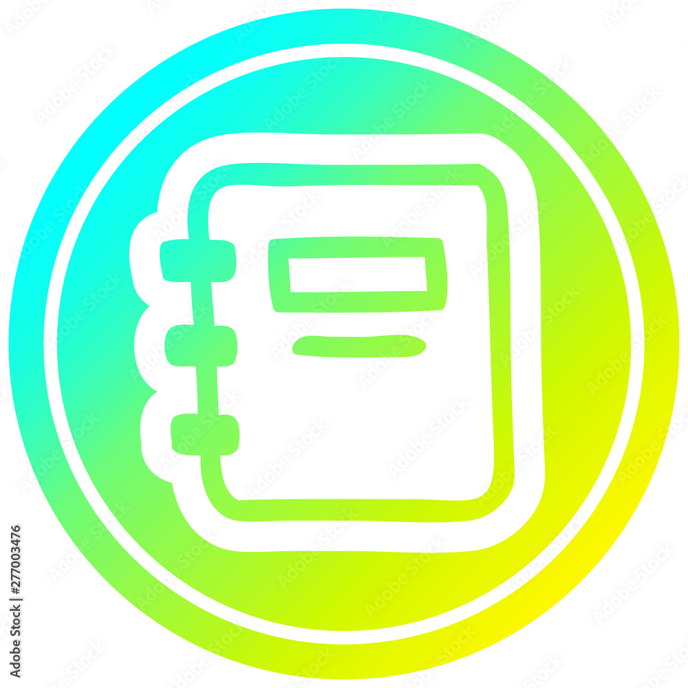 note book circular in cold gradient spectrum note book circular in cold gradient spectrum