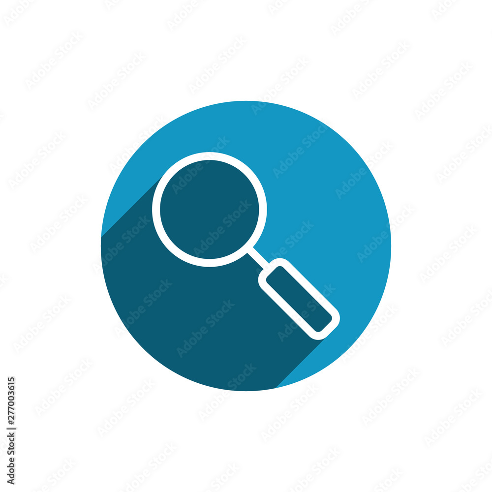 Magnifier or search icon in flat style. Lupe symbol. Zoom sign. Search icon for perfect web and mobile concept. Magnifier or search icon in flat style. Lupe symbol. Zoom sign. Search icon for perfect web and mobile concept.