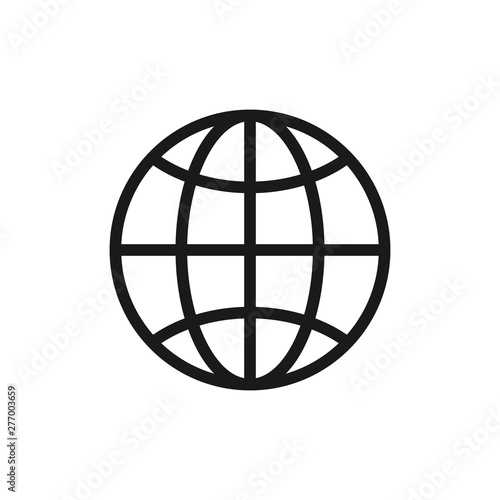 Browser icon. Web, internet, world icon illustration. Global web symbol.