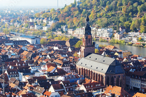 Panorama of Heidelberg from the Castle Hill, Germany