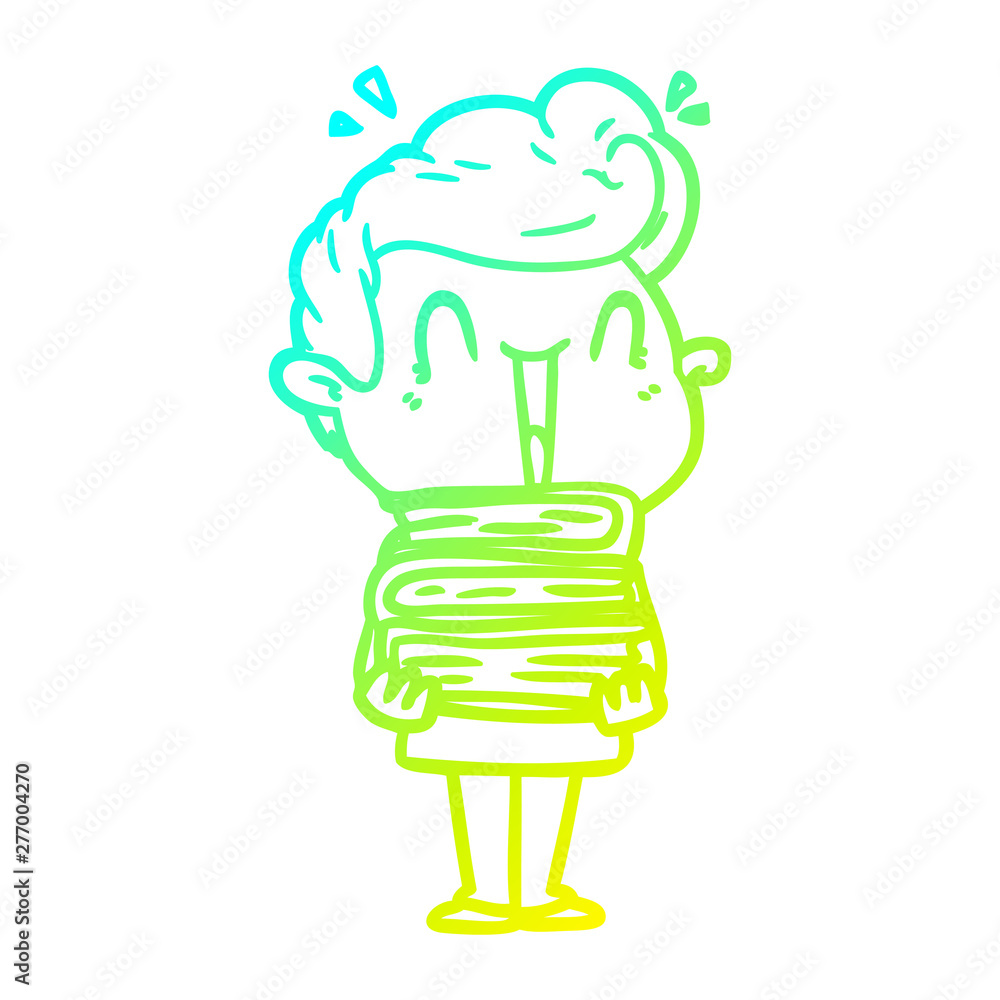 cold gradient line drawing cartoon excited man cold gradient line drawing cartoon excited man