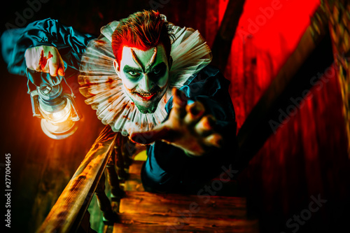 Fotografia halloween crazy clown