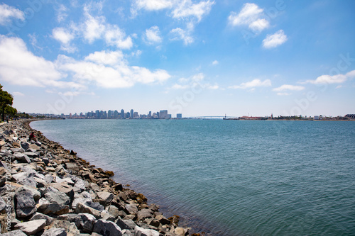 San Diego Bay Mission Bay Curving into a Downtown overlook © Konstantyn