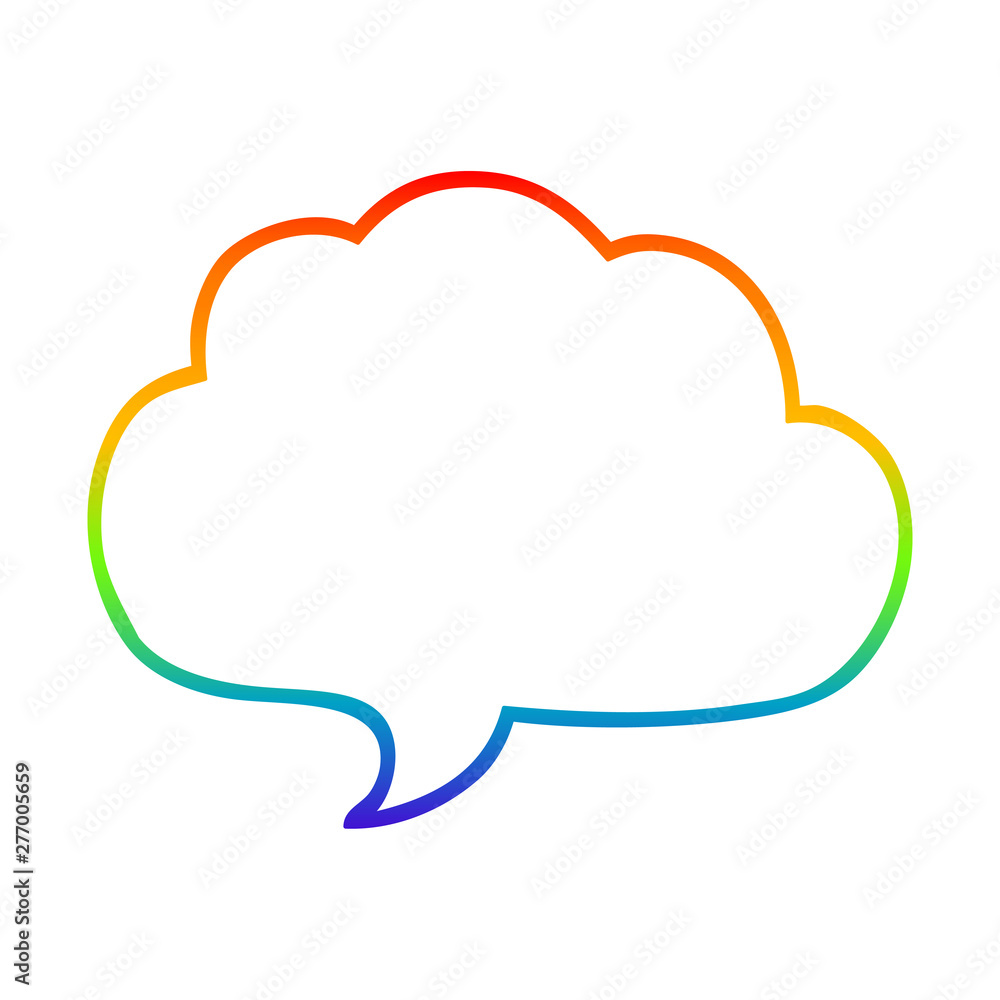 rainbow gradient line drawing cartoon grey speech bubble rainbow gradient line drawing cartoon grey speech bubble