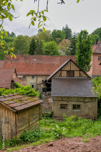 Village Neckarkatzenbach on the long-distance hiking trail Neckarsteig in Germany photo