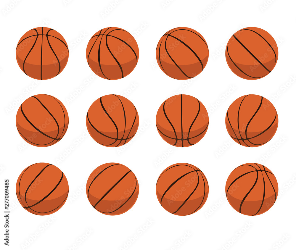 Basketball ball Animate Spinning Vector Illustration