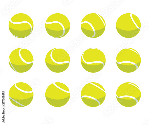 Tennis Ball Animate Spinning Vector Illustration