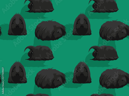 Guinea Pig Peruvian Cartoon Background Seamless Wallpaper