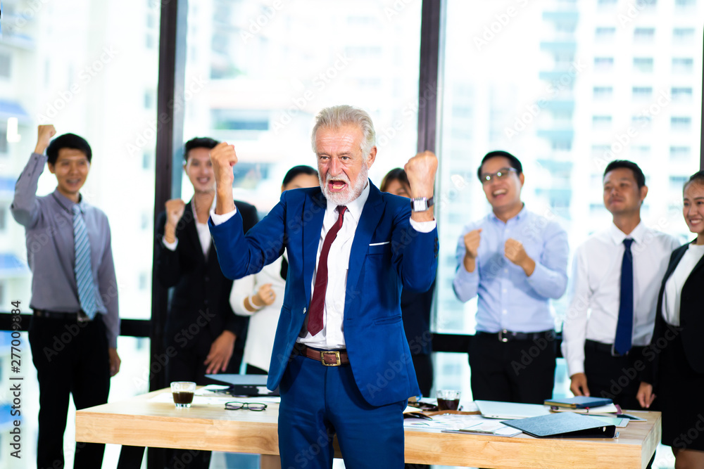 Working Successful Concept. business team celebrating success together on workplace.clap their hands to congratulate Working Successful Concept. business team celebrating success together on workplace.clap their hands to congratulate