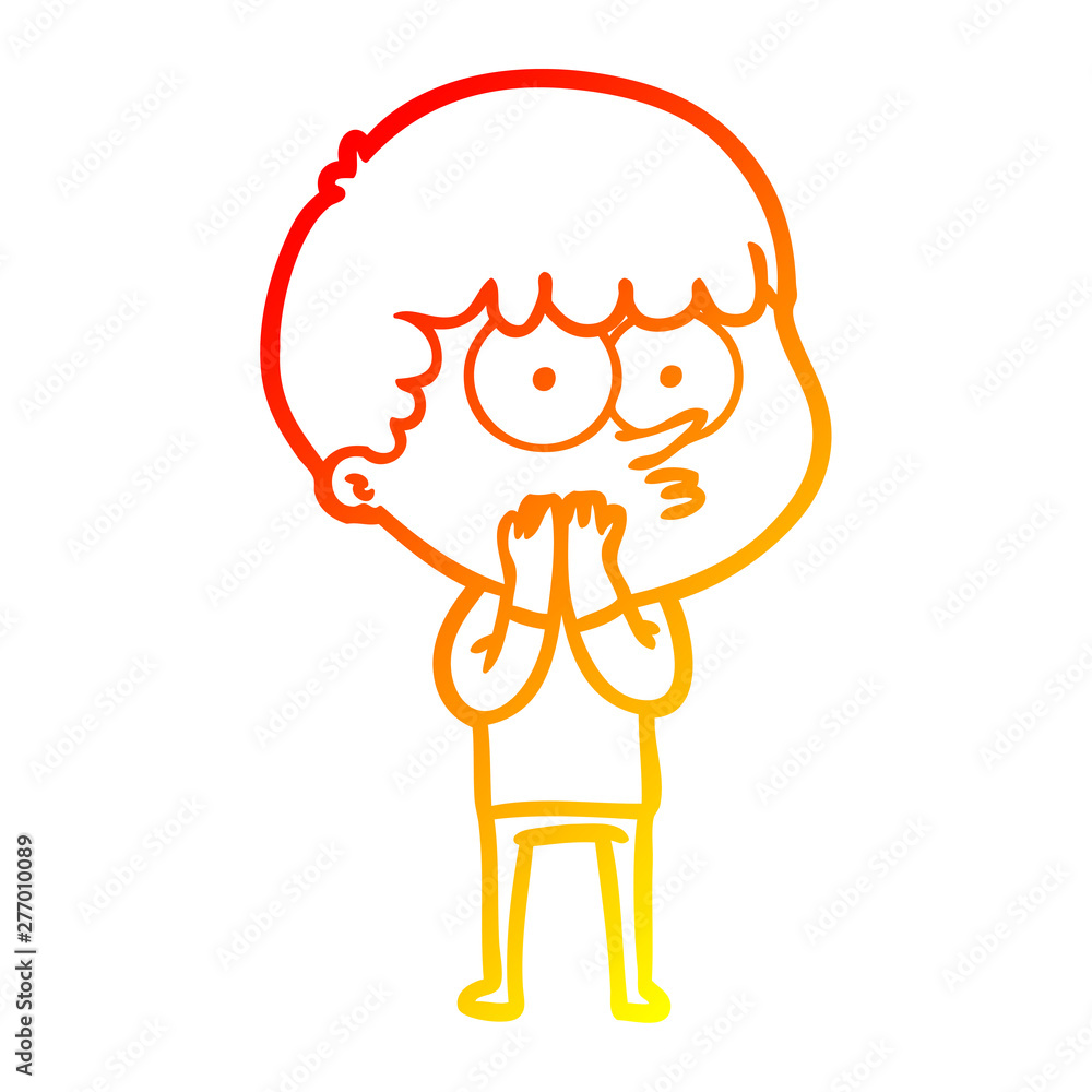 warm gradient line drawing cartoon curious boy warm gradient line drawing cartoon curious boy
