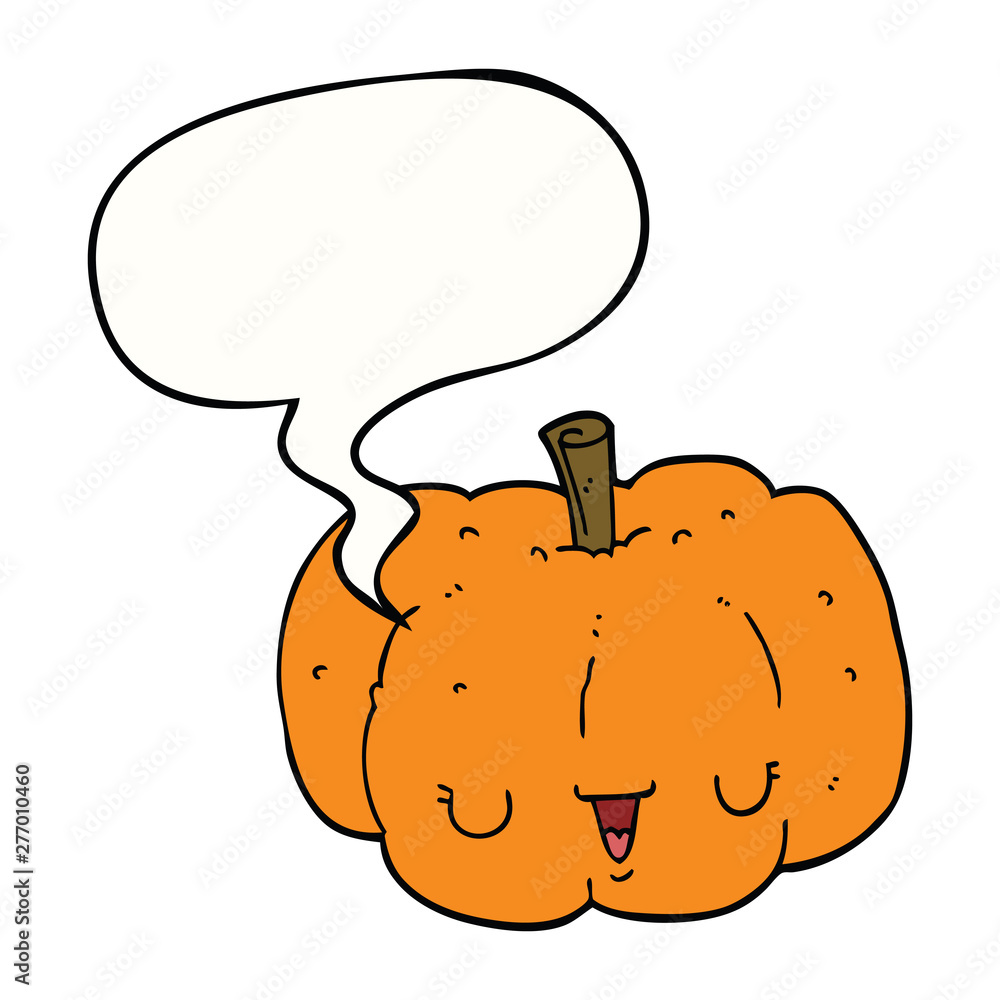 cartoon pumpkin and speech bubble cartoon pumpkin and speech bubble
