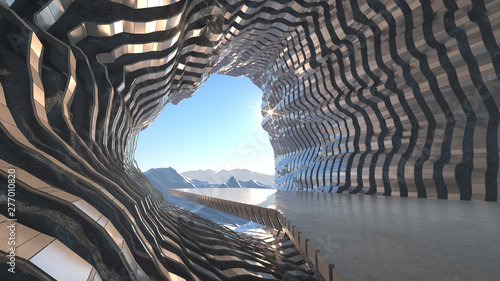 Empty floor in abstract ope...