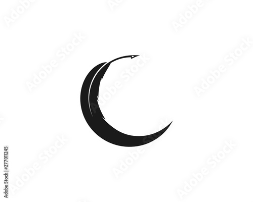 feather logo vector template