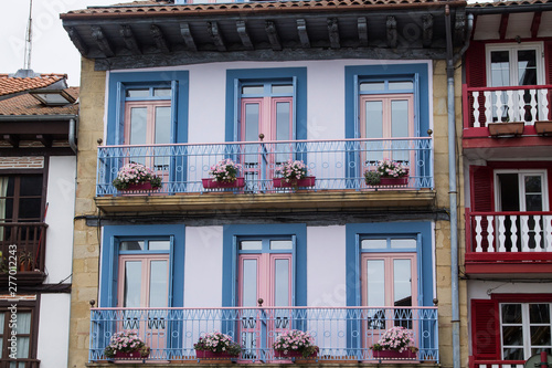 buildings  houses and architecture of hondarribia  basque country  spain