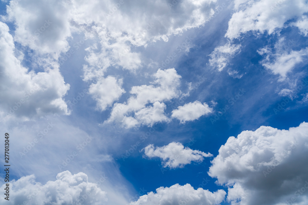Clear sky with clouds many in the summer Clear sky with clouds many in the summer