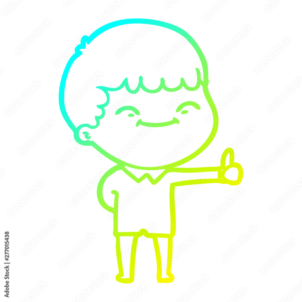 cold gradient line drawing cartoon happy boy cold gradient line drawing cartoon happy boy