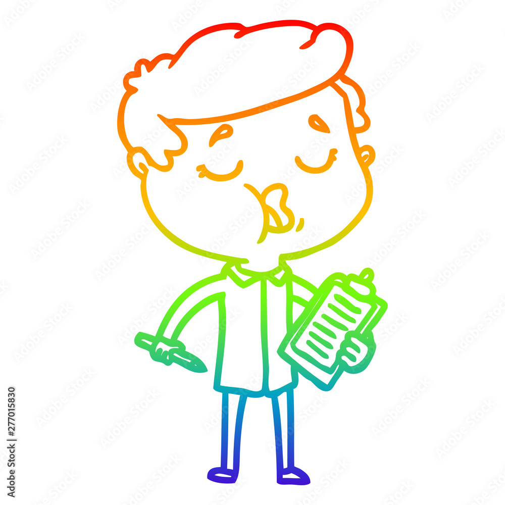 rainbow gradient line drawing cartoon man talking rainbow gradient line drawing cartoon man talking