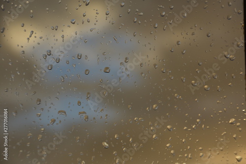 Raindrops on the window pane