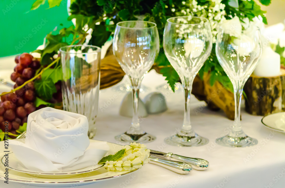 Luxury wedding party dinner table setting concept. Luxury wedding party dinner table setting concept.