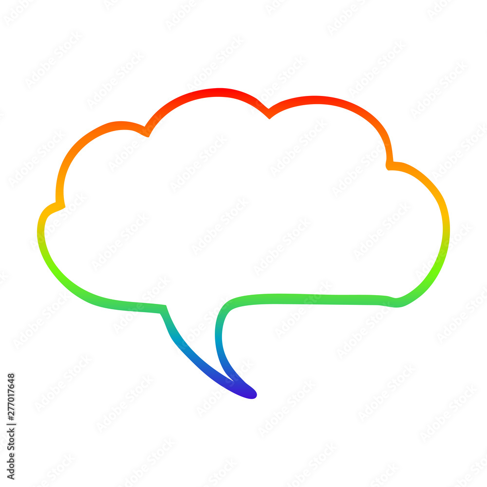 rainbow gradient line drawing cartoon expression bubble rainbow gradient line drawing cartoon expression bubble