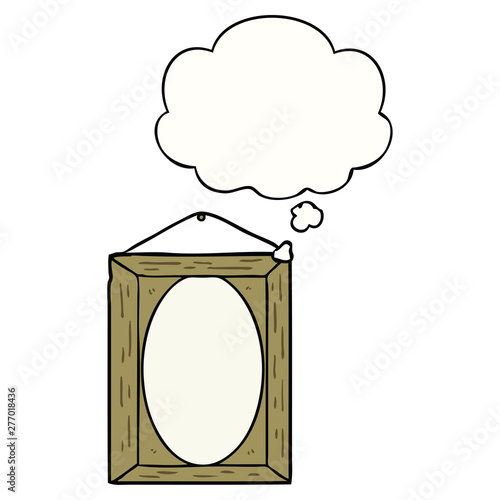 picture frame and thought bubble