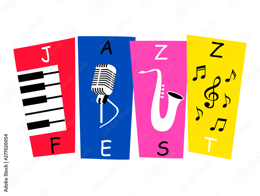 Φωτογραφία Jazz music festival banner poster illustration vector.