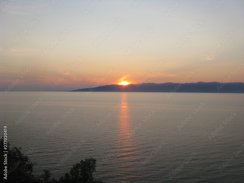 Baikal. Sunset. Baikal. Sunset.