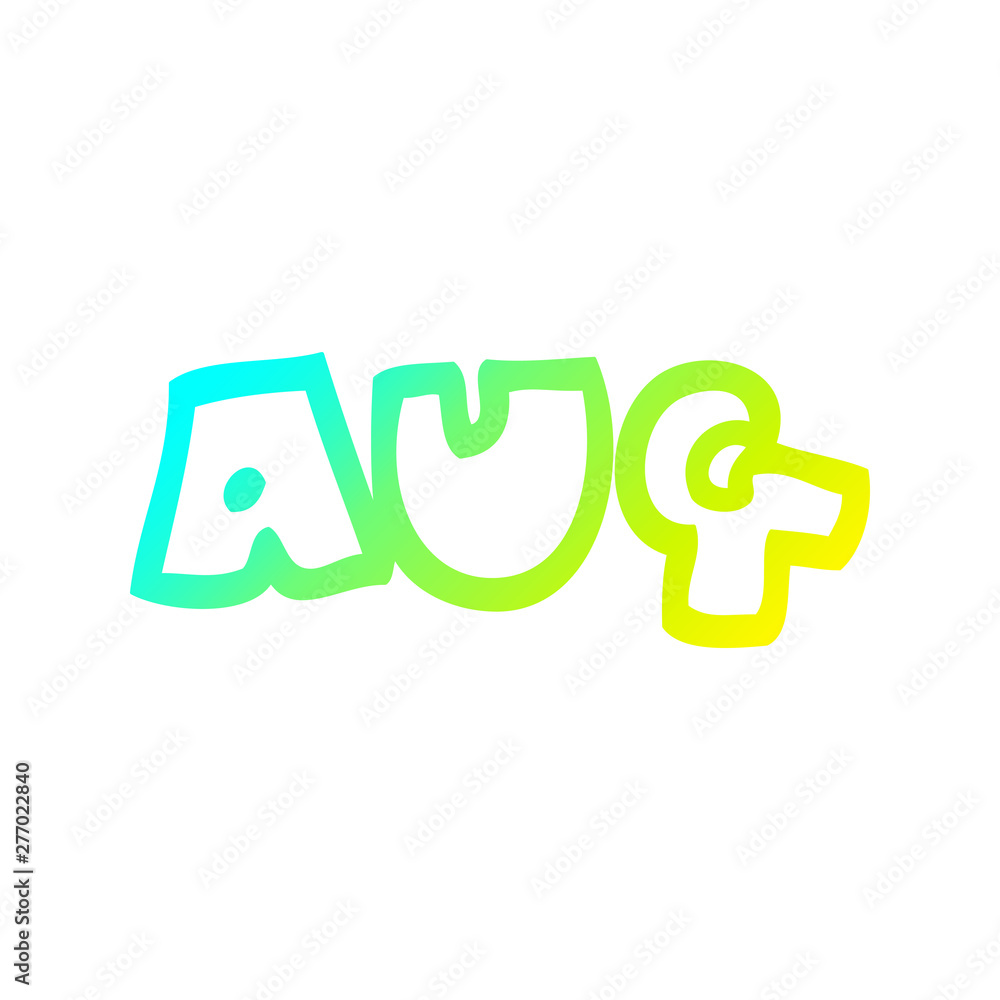 cold gradient line drawing cartoon month of august cold gradient line drawing cartoon month of august