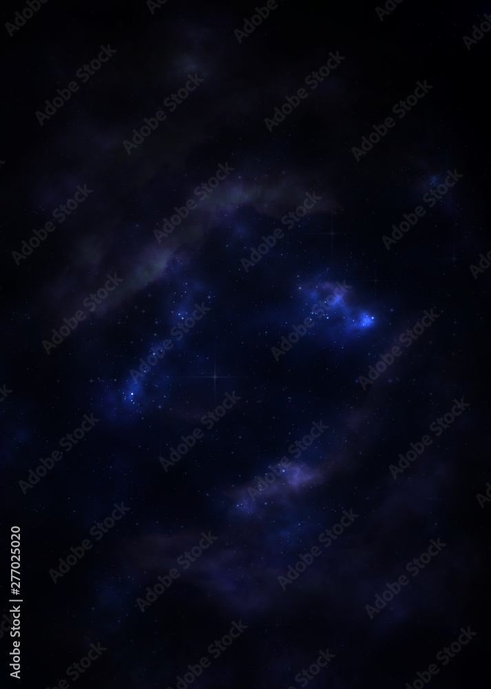 Starry space nebula