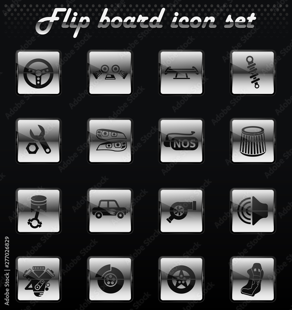auto tuning icon set auto tuning icon set