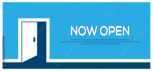 Now open background. Business Concept With Text. vector