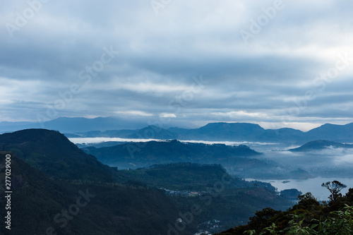 View of the surroundings from the Adam s Peak in Sri Lanka