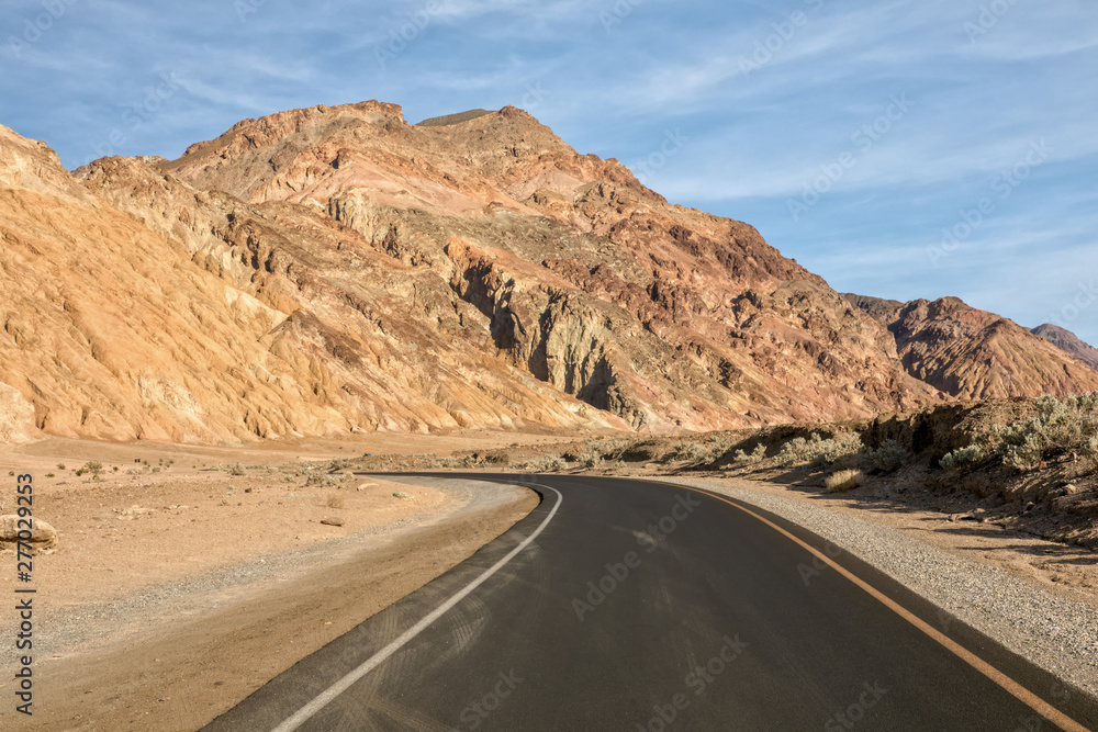 Artist's Drive in the death valley national park USA