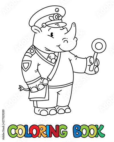 Rhino railroader coloring book. Animal Alphabet R