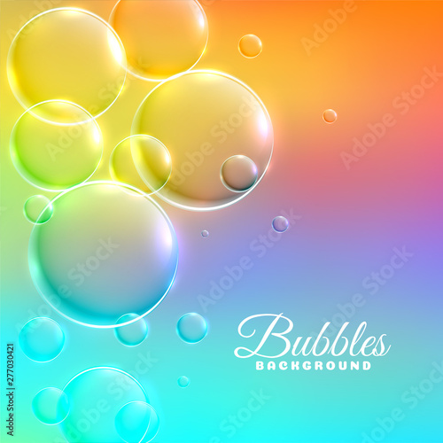 colorful background with shiny bubbles