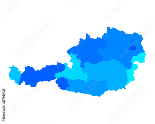 Karte von Österreich