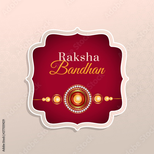 hindu raksha bandhan festival greeting card design